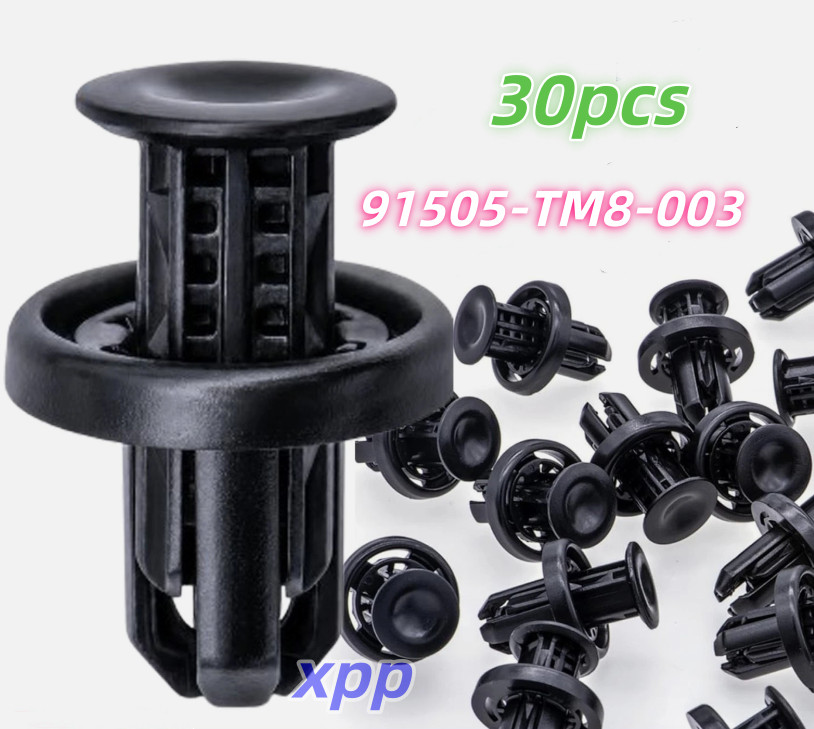 30PCS 91505-TM8-003 NEW FOR HONDA BUMPER / UNDER COVER RETAINER CLIP US