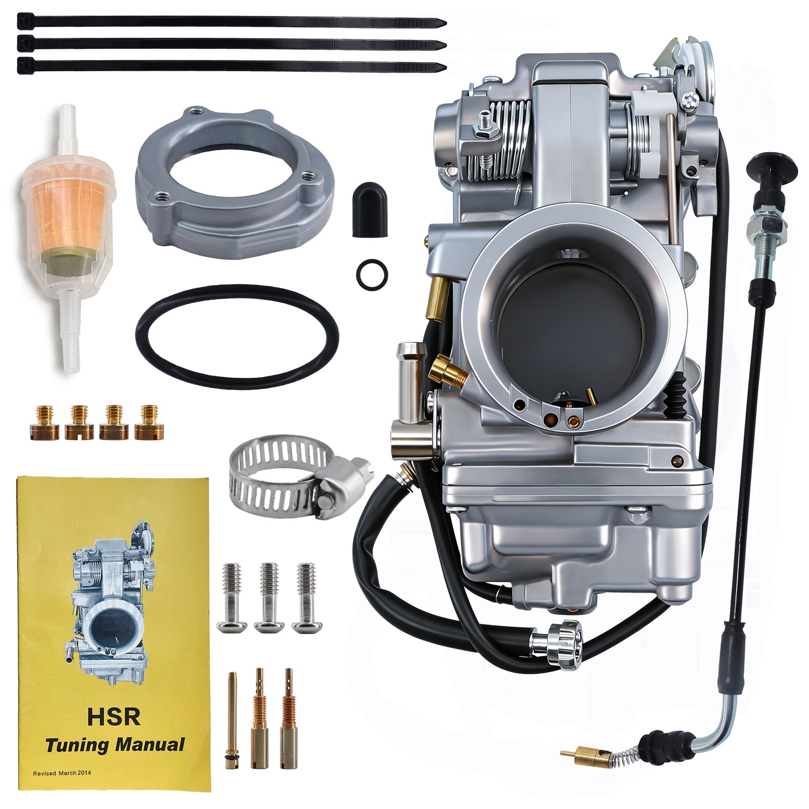 Carburetor Fits Mikuni HSR45 HSR 45mm Polished Performance Pumper TM45 NEW