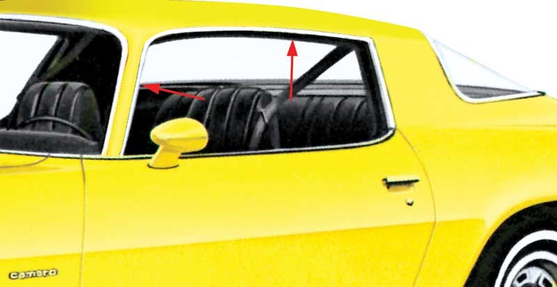 1970-81 Chevy Camaro & Pontiac Firebird Roof Drip Moldings - Aluminum New OER