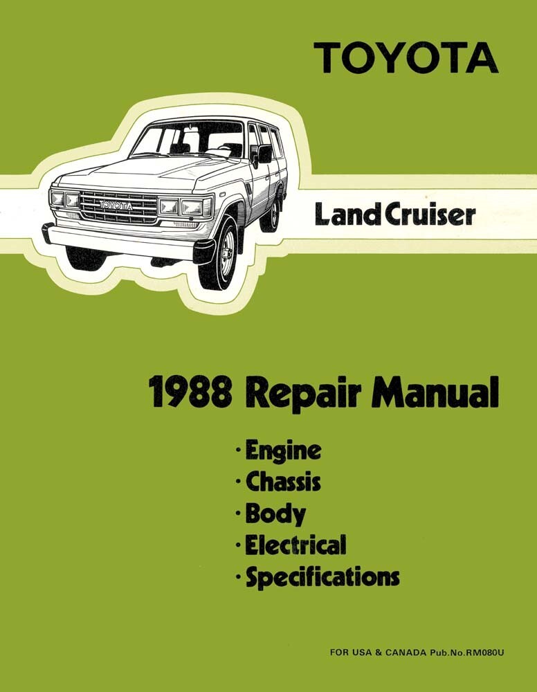 1988 Toyota Land Cruiser Shop Service Repair Manual
