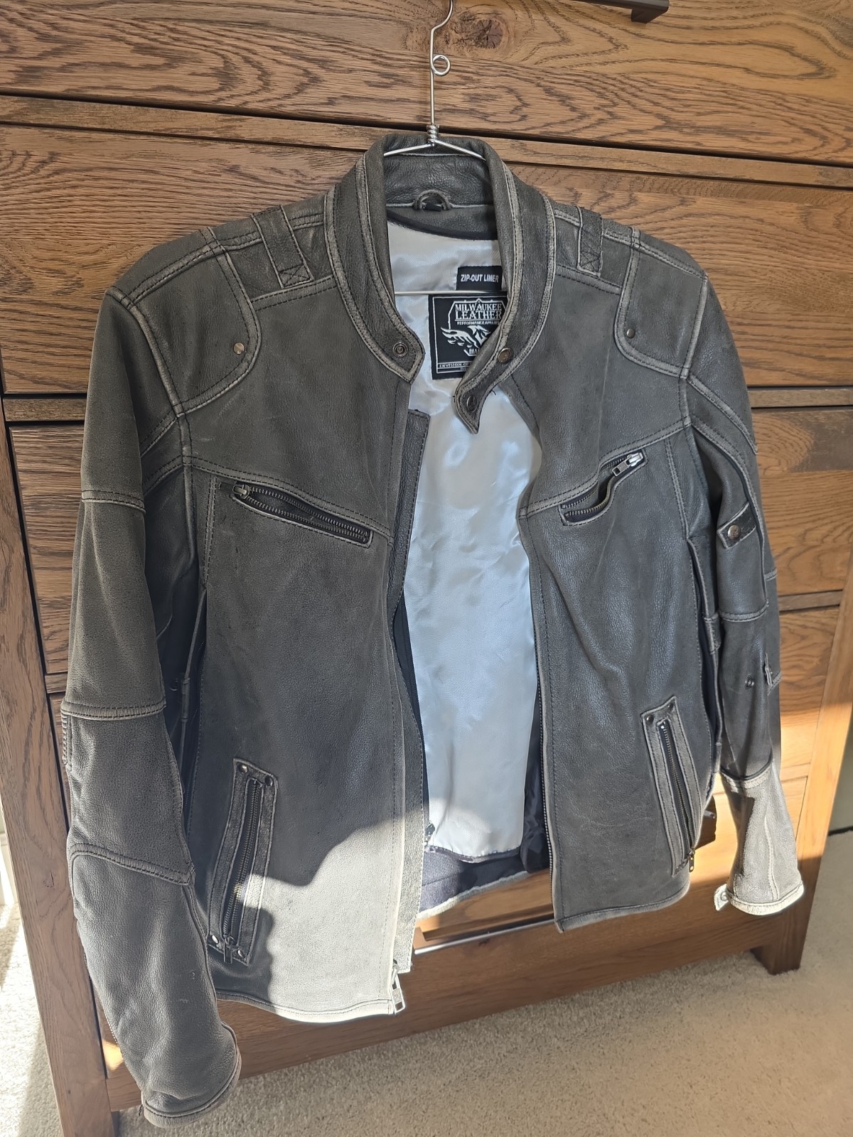 Milwaukee Men's Leather Motorcycle Jacket