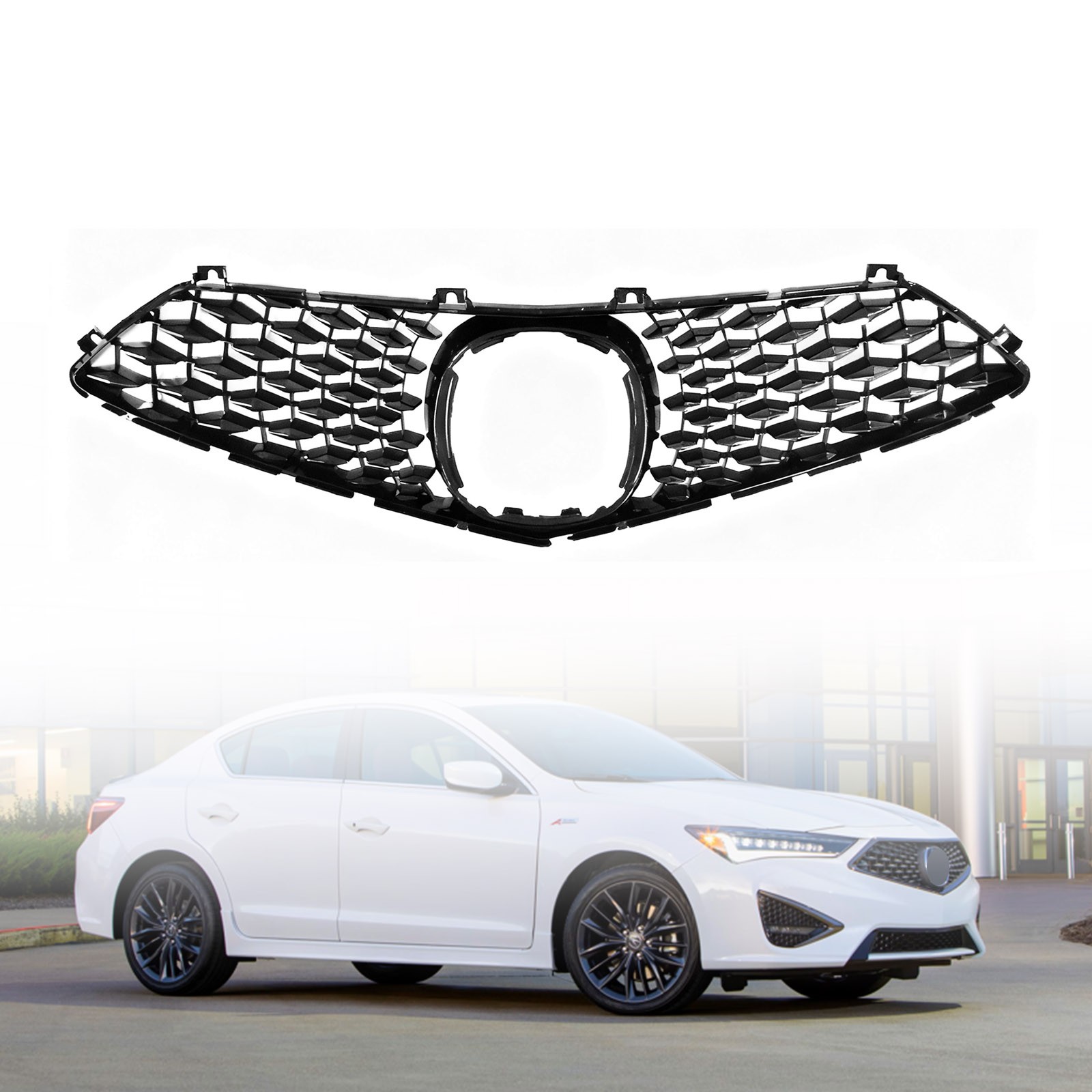 For 2019-2022 Acura ILX Front Grille Diamond Mesh Replaces for 71126-T3R-A01
