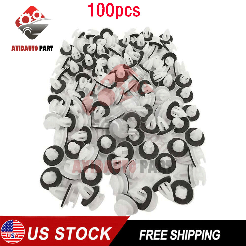 100X Door Panel Clips w Seal Ring For BMW E30 E34 E36 E38 E46 X5 M3 M5 Z3