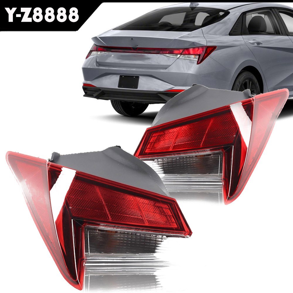 Pair Halogen Tail Light For 2022-2023 Hyundai Elantra Rear Brake Lamp Left+Right