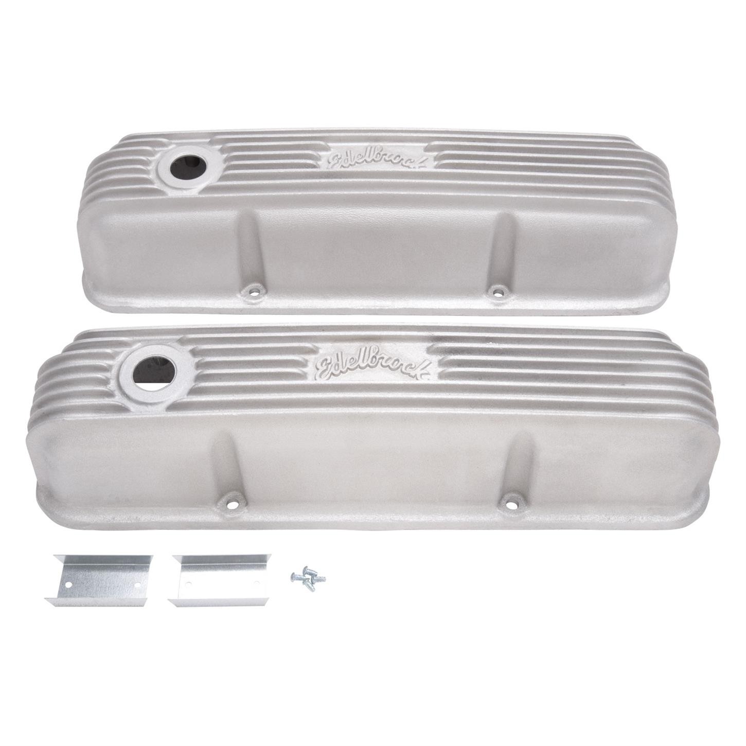 Edelbrock 41629 Classic Ford 360 390 428 FE Satin Finish Valve Covers, 5\