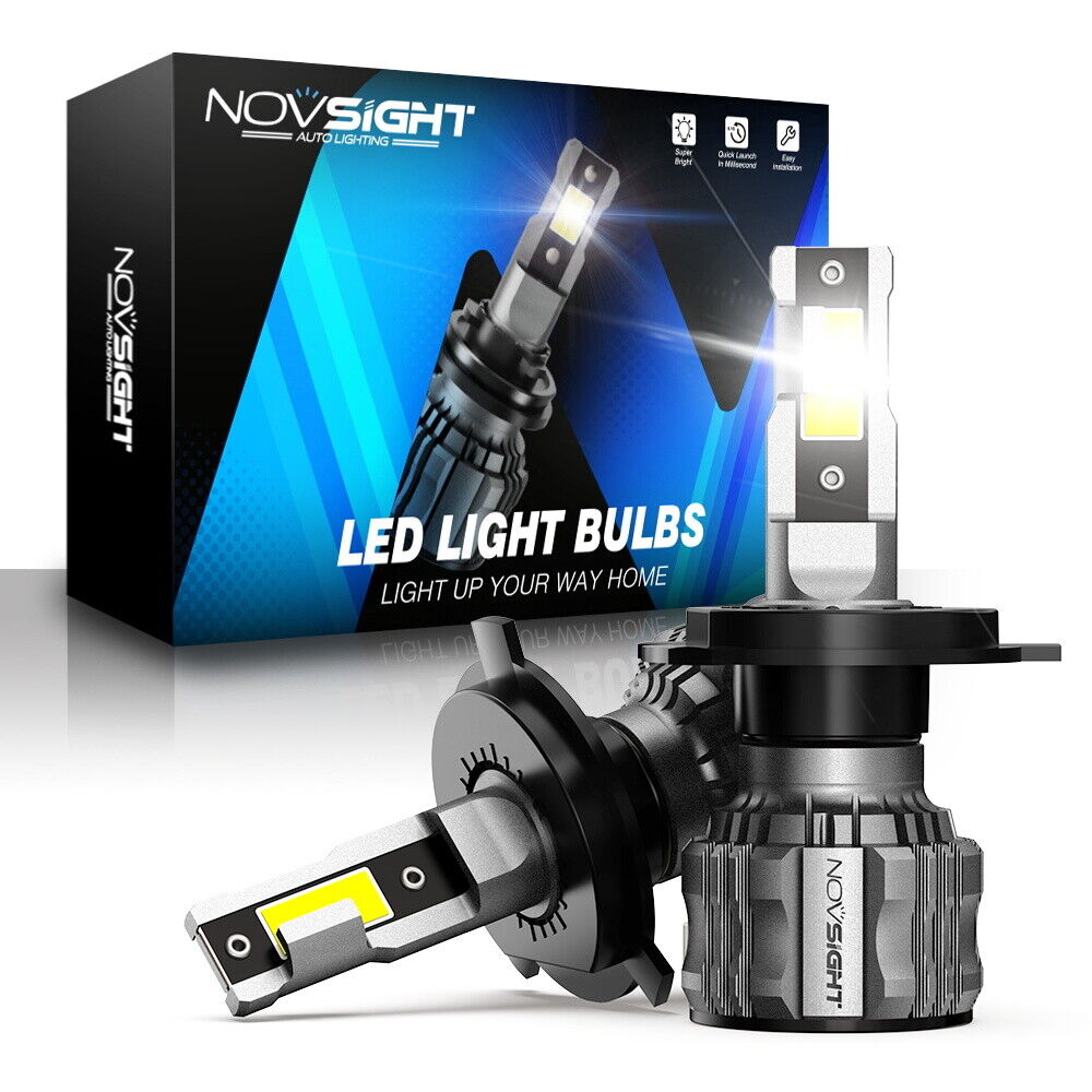 NOVSIGHT LED Headlight Bulbs H4 9005 9006 H11 H13 Hi/Lo Beam 15000LM 6500K +300%