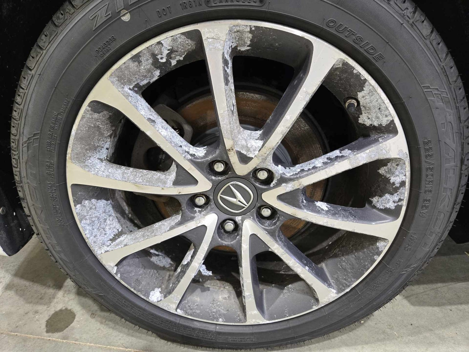 2015 - 2020 ACURA TLX WHEEL 18X7-1/2 *HEAVY CORROSION PAINT PEEL* 42700TZ3A31