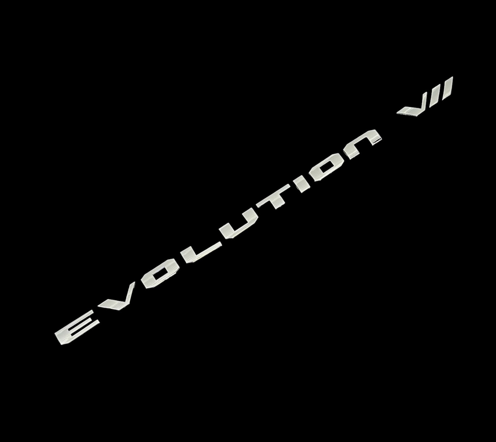 TRUNK LID BADGE EMBLEM FOR MITSUBISHI LANCER EVO EVOLUTION VII 7 LETTERS CHROME TRUNK LID BADGE EMBLEM FOR MITSUBISHI LANCER EVO EVOLUTION VII 7 LETTERS CHROME