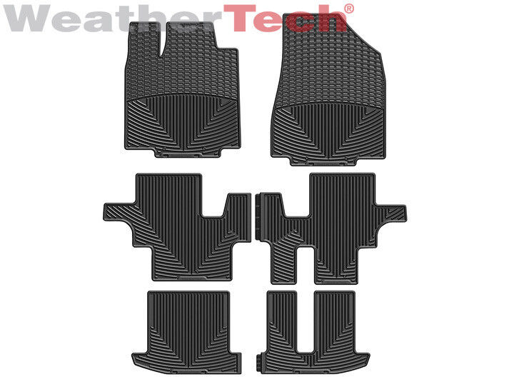 WeatherTech All-Weather Floor Mats for Pathfinder / QX60 1st 2nd 3rd Row Black