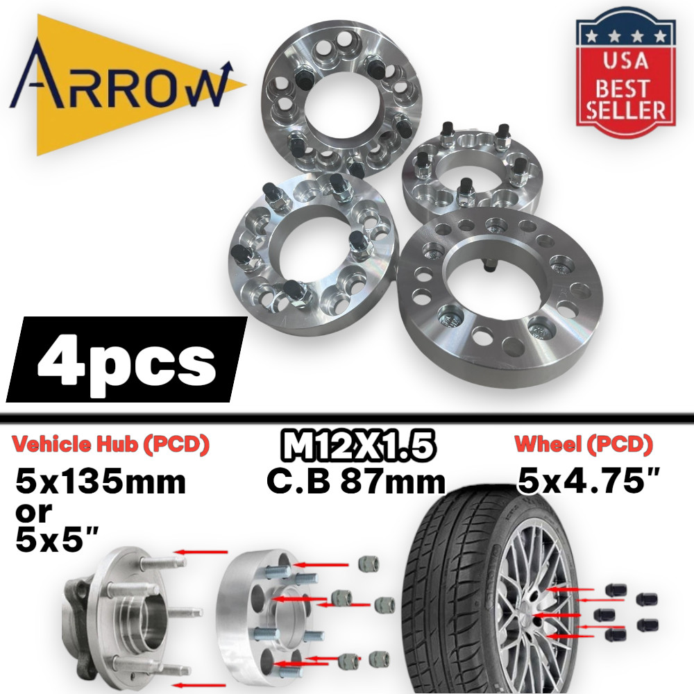 4PC 5x135 to 5x4.75