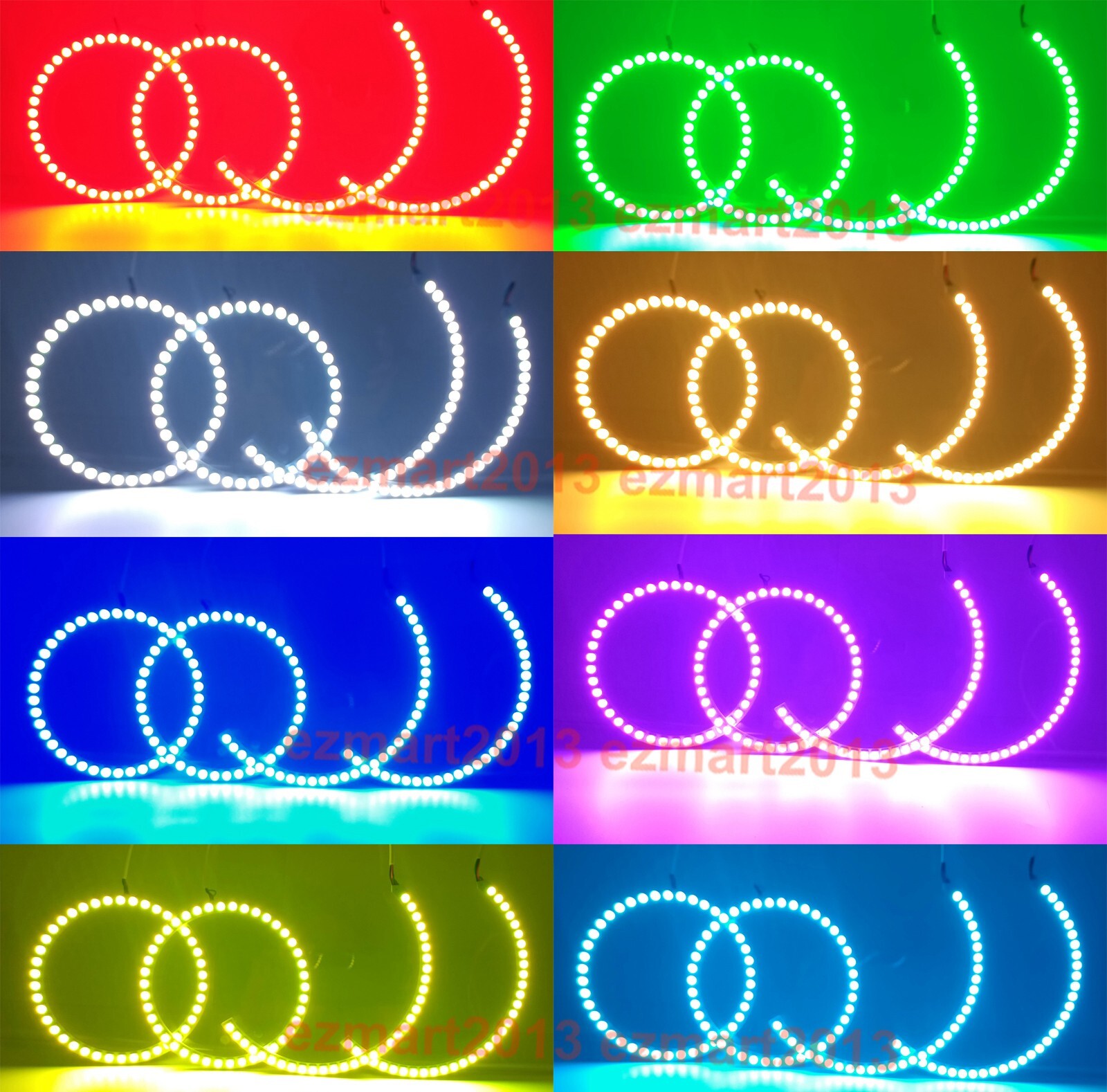 RGB LED halo ring for Vauxhall VXR8 2007-2013 headlight DRL Blue tooth flash APP RGB LED halo ring for Vauxhall VXR8 2007-2013 headlight DRL Blue tooth flash APP