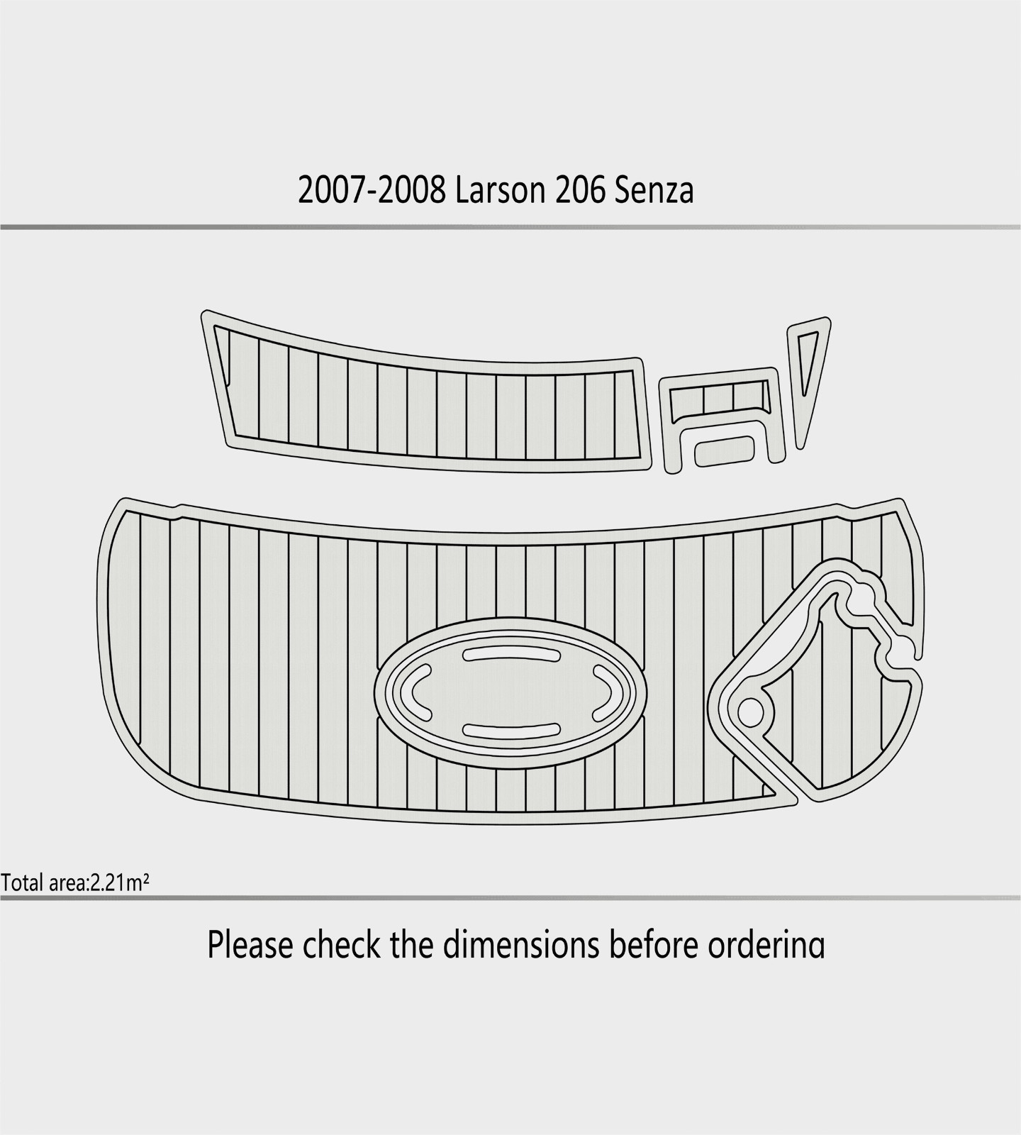 2008 Larson 206 Senza DuraEVA Seadek EVA Foam Boat flooring