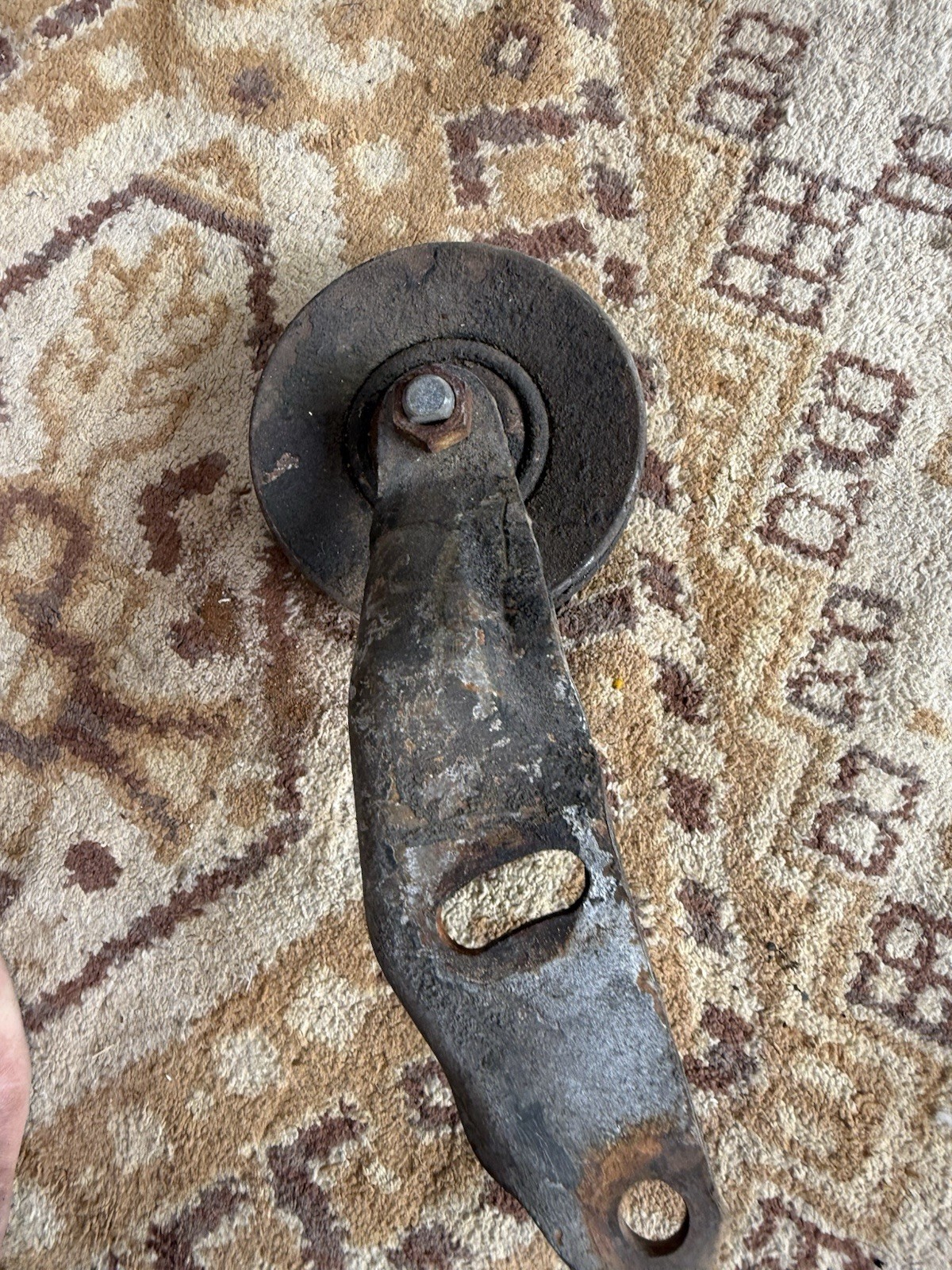 Vintage Accessory Drive Belt Idler Pulley Adjustable Bracket OEM Rat Rod Part
