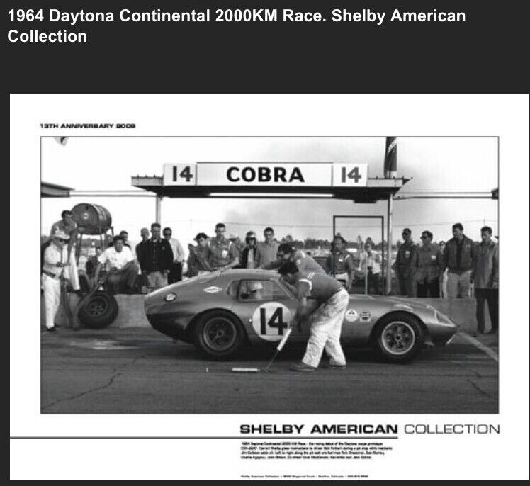 Competition Cobra Daytona Coupe Race 🏁 Set Of 8 Posters Car Poster