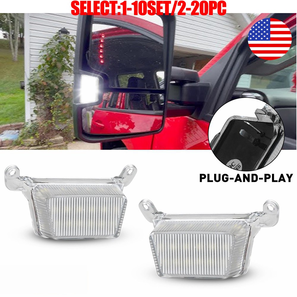 2-20X LED Towing Mirror Light Fit 2014-22 Chevrolet Silverado 1500 2019 1500 LD