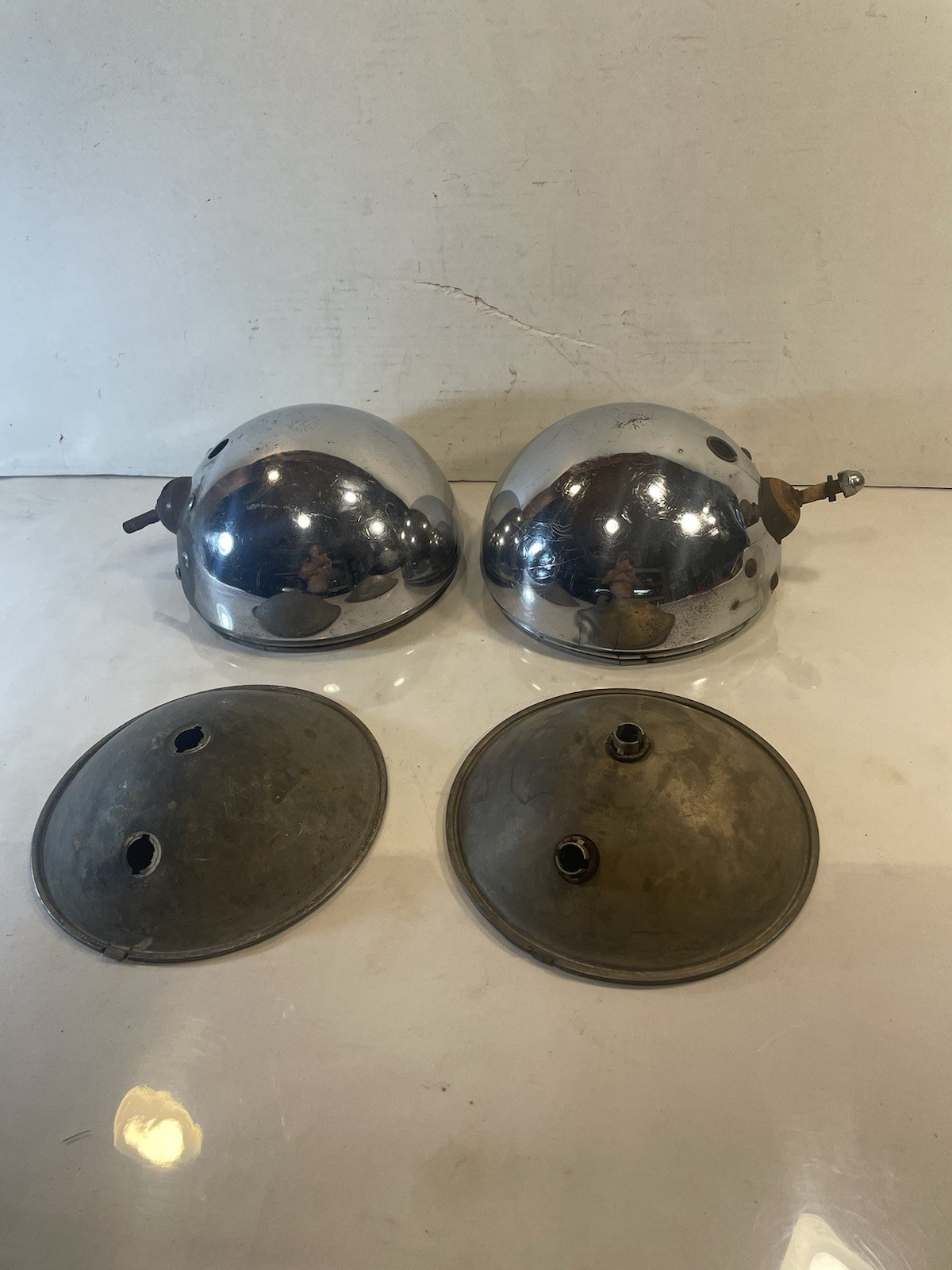 Vintage 1930s 1940s Twilite Fender Mount Auto Headlights