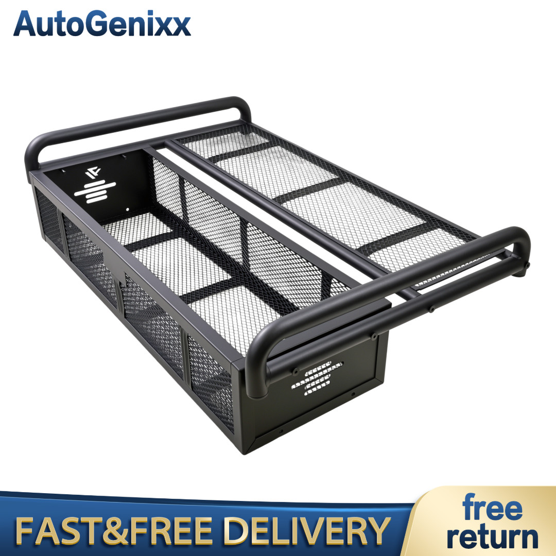 Heavy Duty ATV Rear Cargo Rack Basket Steel Utility Carrier Black Heavy Duty ATV Rear Cargo Rack Basket Steel Utility Carrier Black