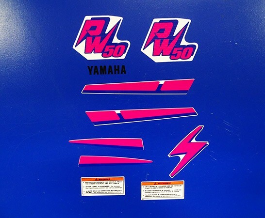 1991 Yamaha PW50 decals 10pc 92' sticker adhesives graphics aufklebers MX
