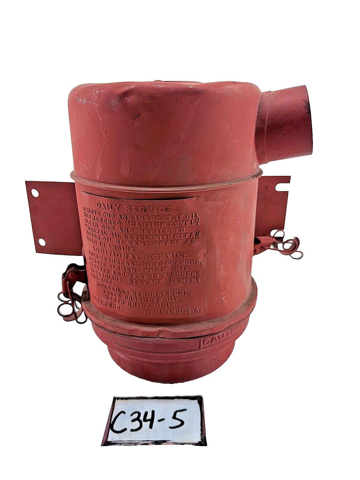 OEM WWII Willys MB Ford GPW Jeep M38 CJ2A G503 Oil Bath Air Cleaner Type-2 C34-5