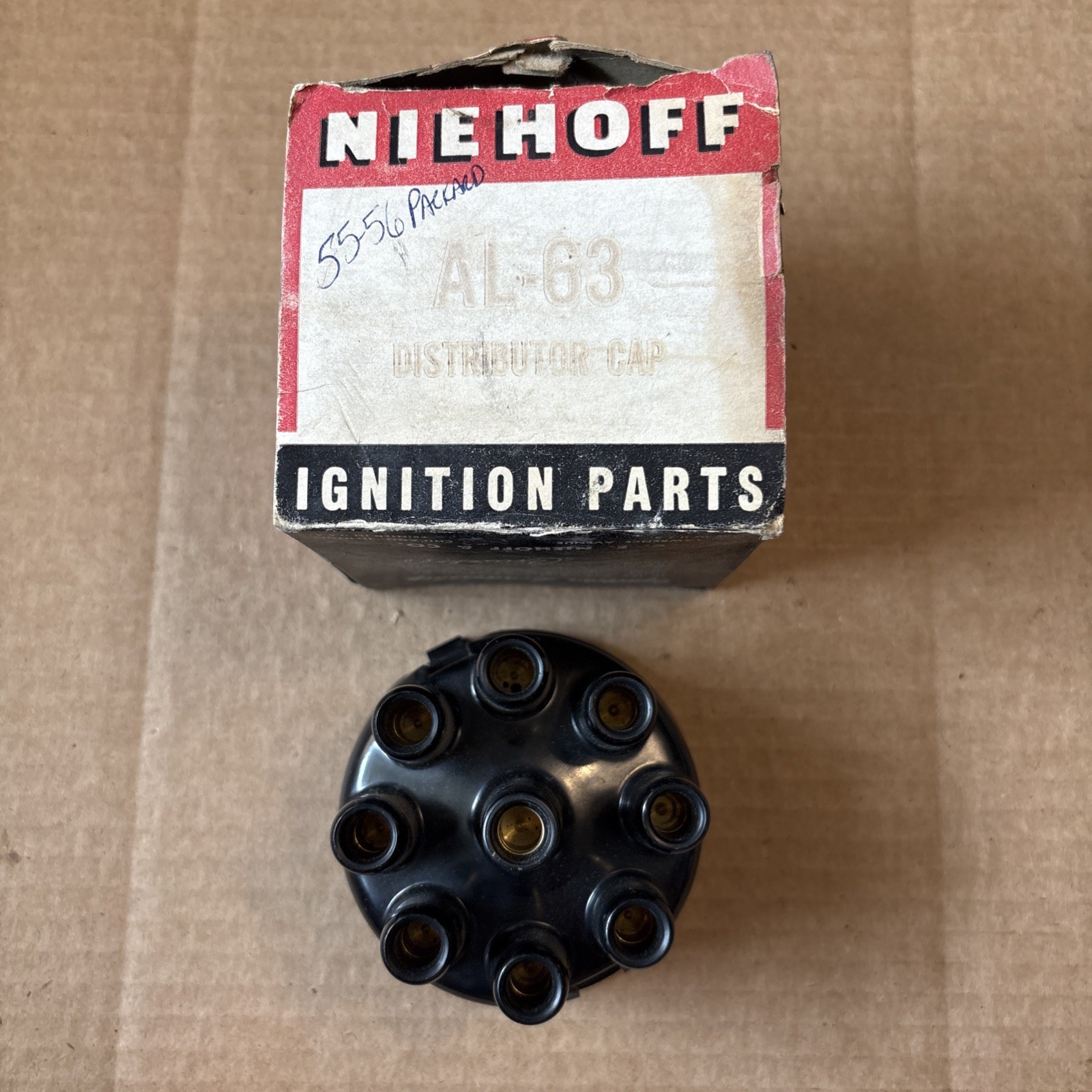 NOS 1949-1955 Chrysler Packard Dodge Plymouth Niehoff Distributor Cap Al63 Al-63