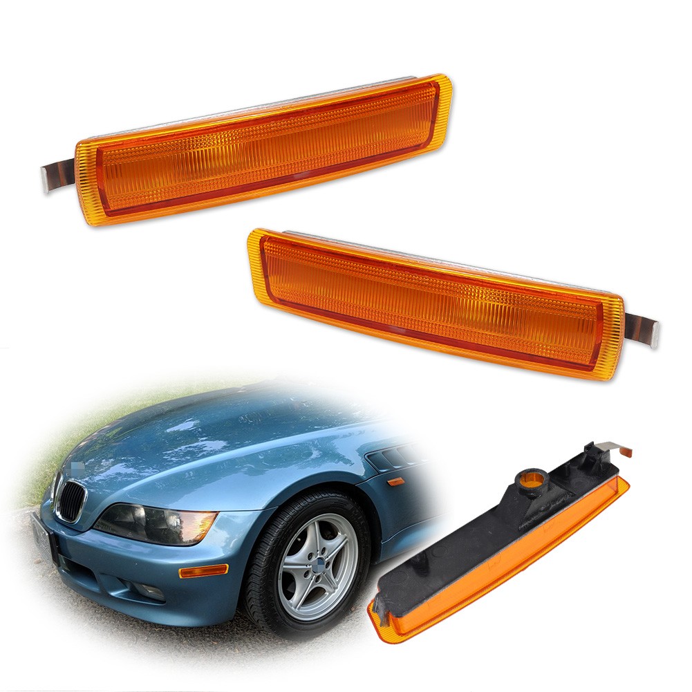 For 1996-2002 BMW Z3 M Coupe Front Corner Side Marker Lights Lamp Housings Amber