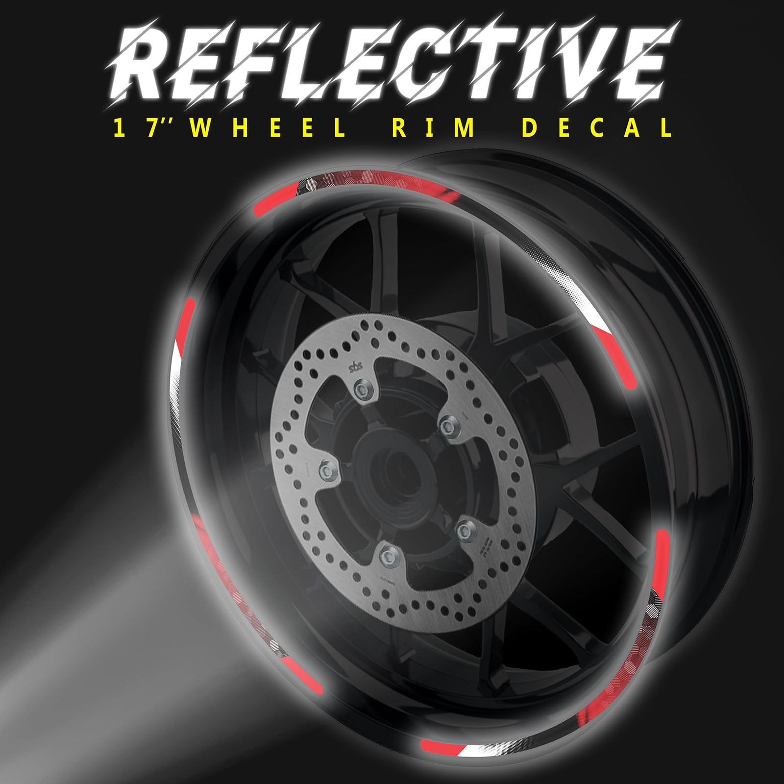 Comb Reflective Wheel Rim Stickers For Ducati Monster 400 97-04 03 02 01 00 99