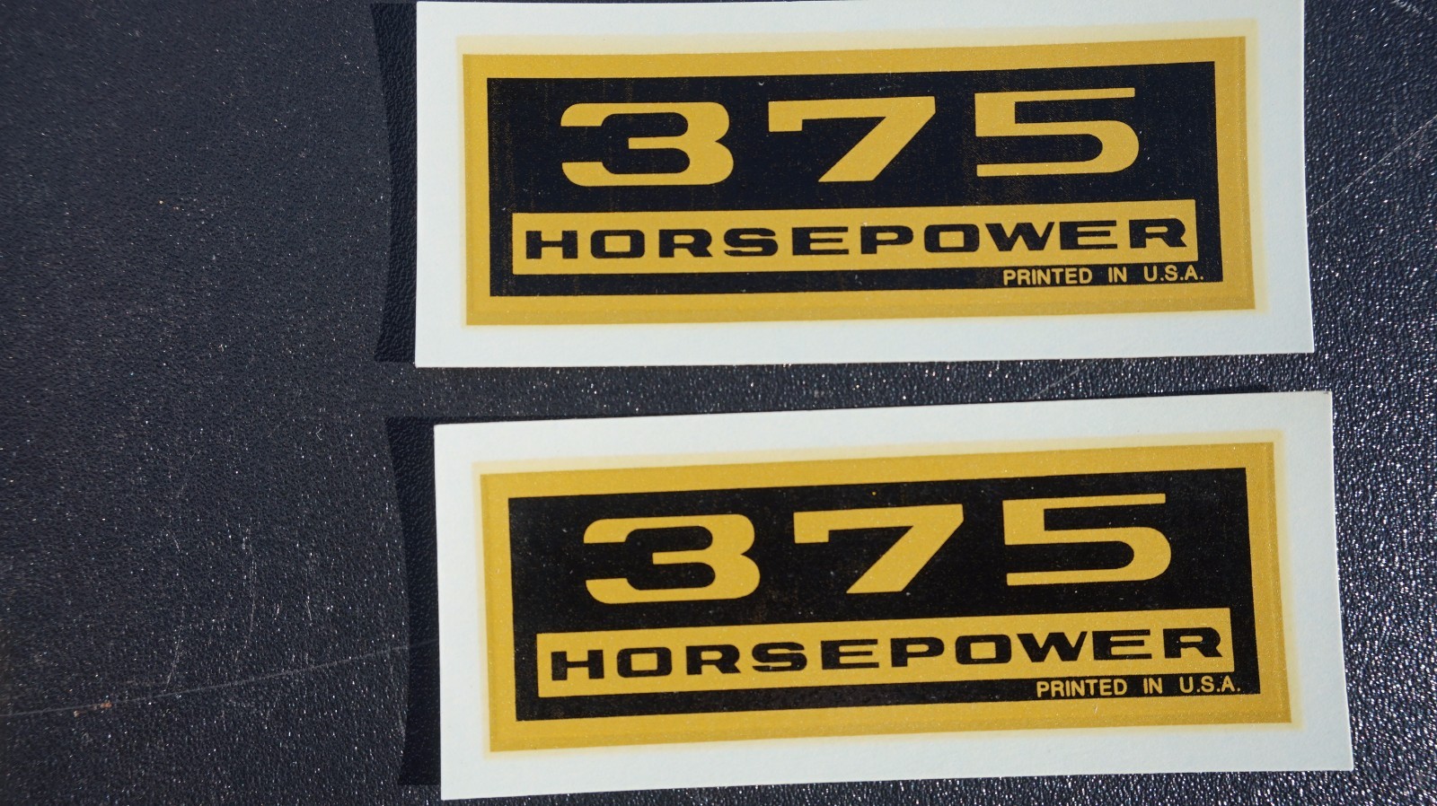 1964 1965 Chevy Corvette L84 375hp 375 Horsepower Valve Cover Decal Pair