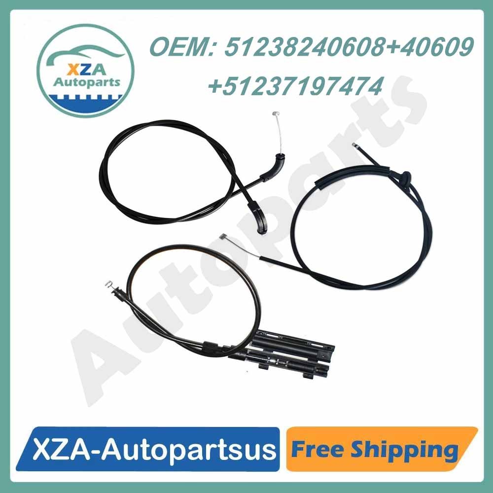3PCS Engine Hood Release Cable Bowden Cable Kit FOR BMW E65 E66 7er 51237197474 3PCS Engine Hood Release Cable Bowden Cable Kit FOR BMW E65 E66 7er 51237197474