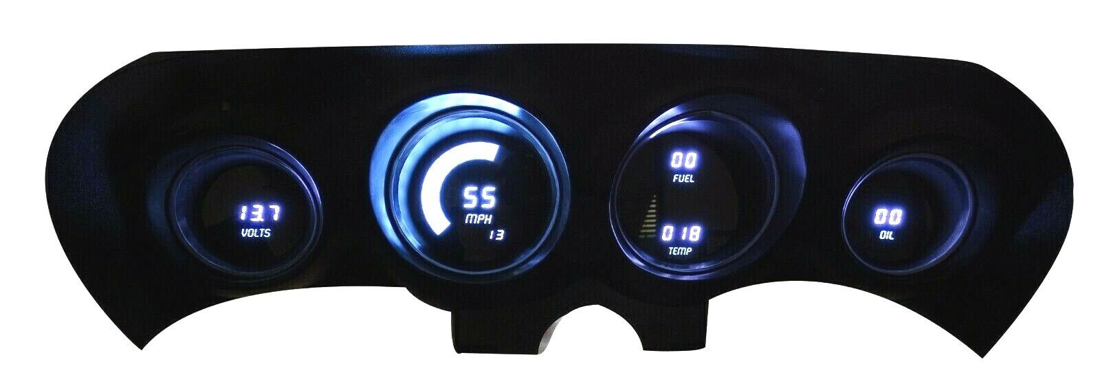 69-70 Ford Mustang LED Digital Panel White LED Gauges Lifetime Warranty