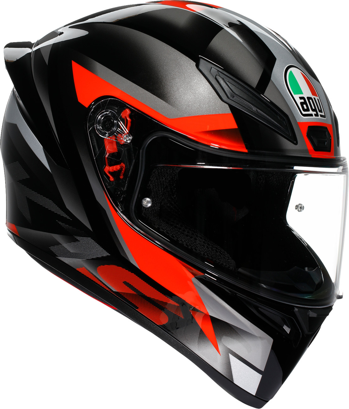 AGV K1 S Fastlap Helmet Black Gray Red Large 2118394018064L