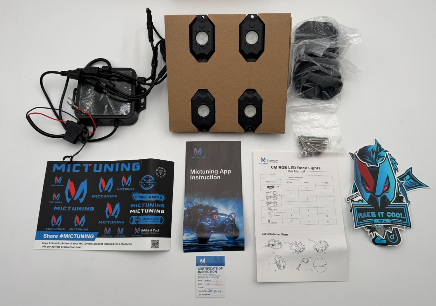 4 Pod Mictuning Led Rock light Kit