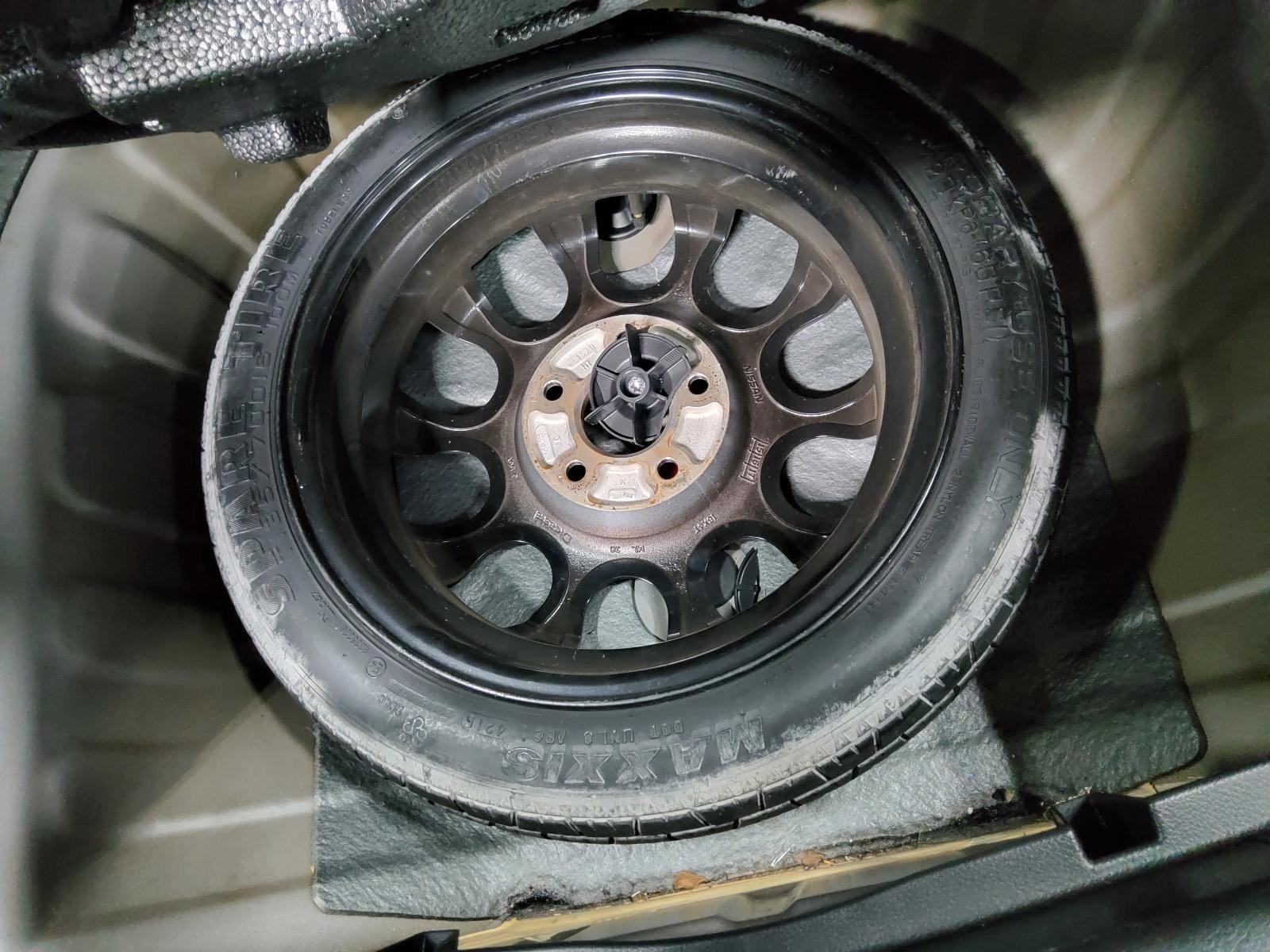 Used Spare Tire Wheel fits: 2016 Nissan Altima 16x4 spare Cpe alloy black painte
