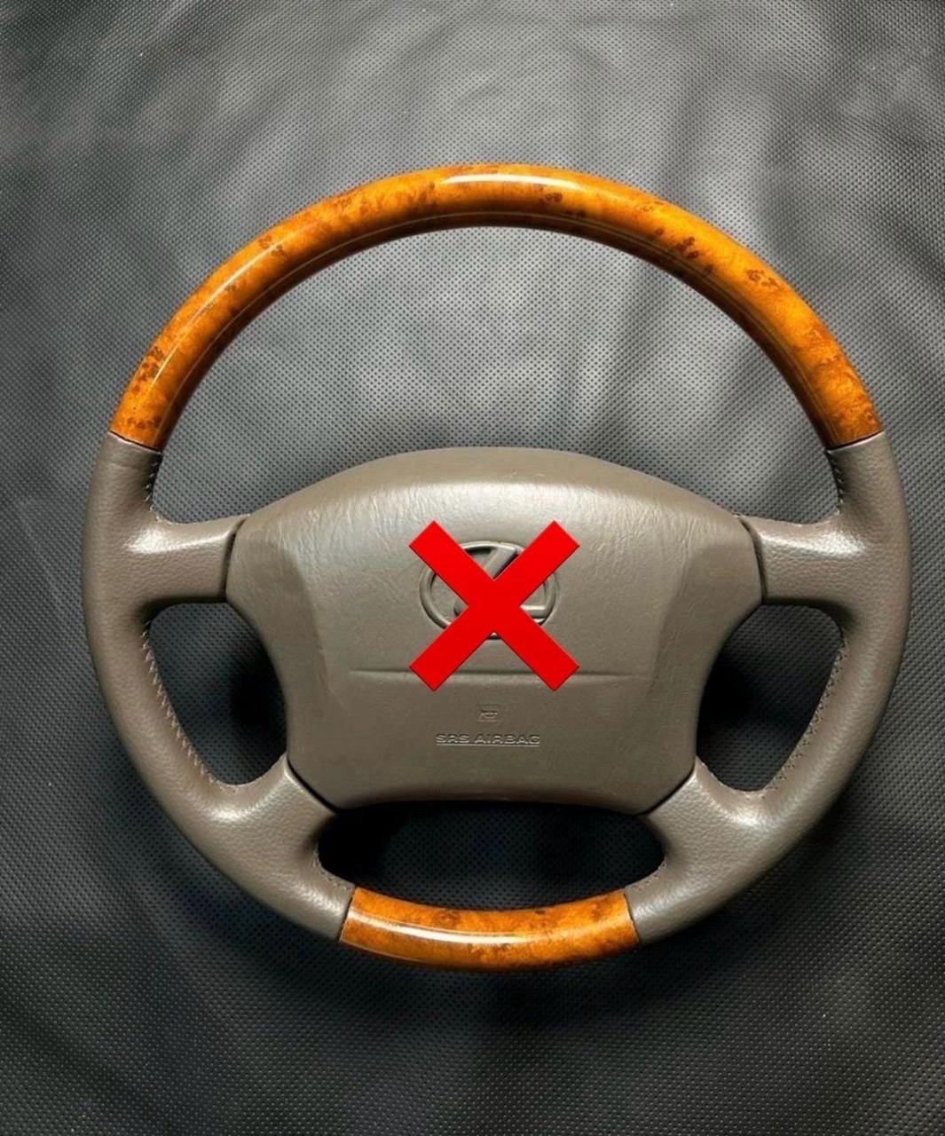 LEXUS LX470 Fit 98-2002 Model Wooden Grain Leather Stitched OEM Steering wheel