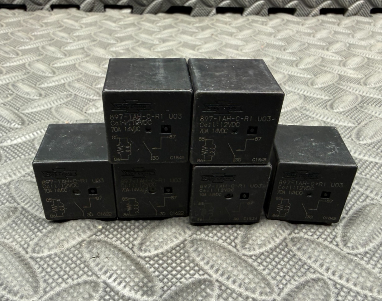 Lot of 6 - Song Chuan 897-1AH-C-R1 12VDC 70A High Current Maxi Relay