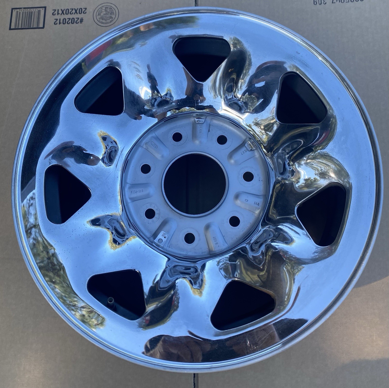 1997-2004 Ford F250 F150 Factory Chrome Clad 7 Lug Steel Wheel 16” Rim 3284 OEM