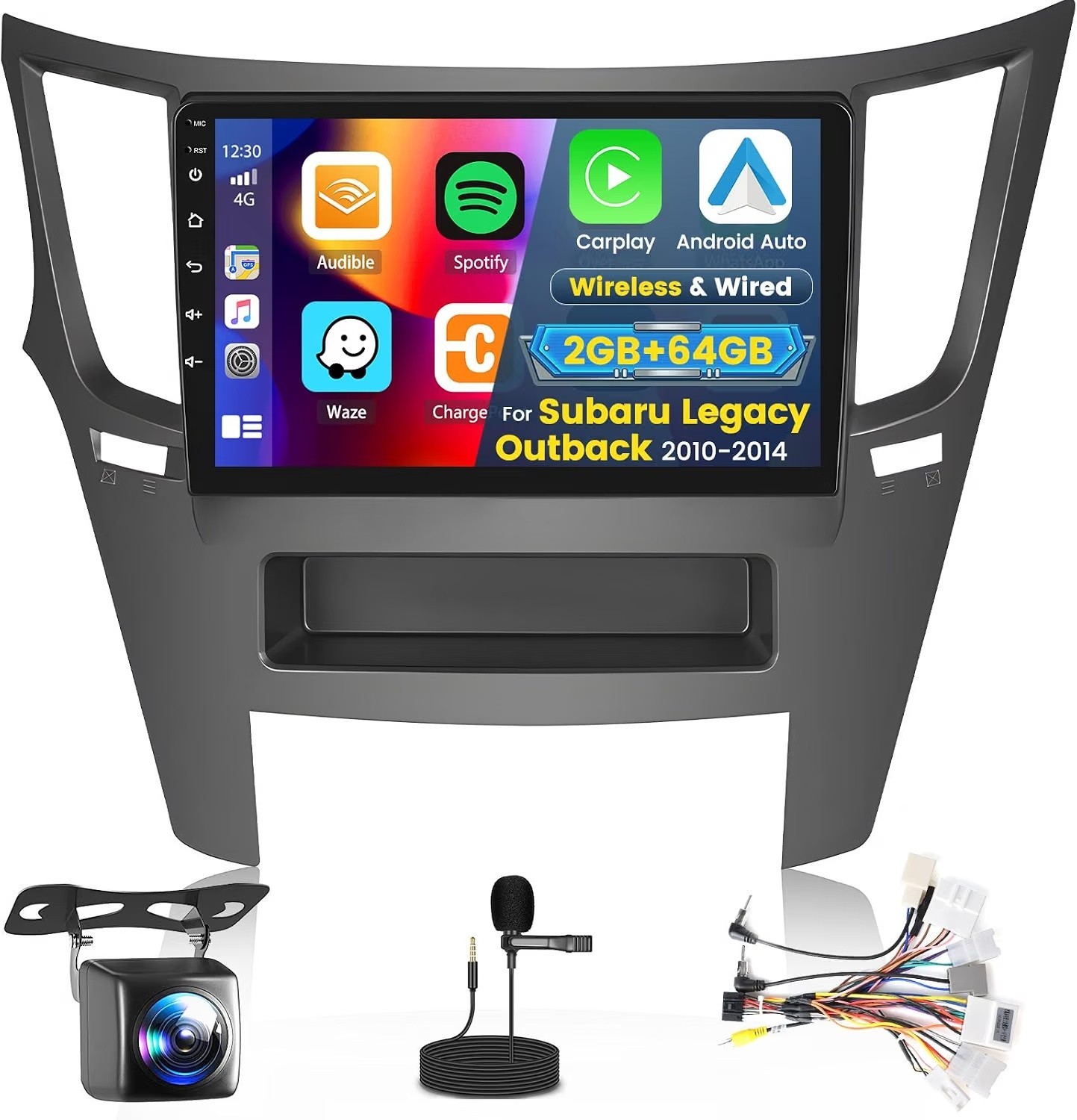 2+64G Android15 Carplay For 2010-14 Subaru Legacy Outback, 9