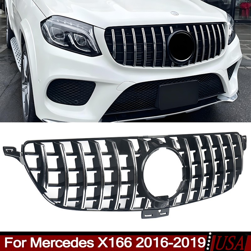 For 2016-19 Mercedes-Benz W166 GLE43 GLE350 GLE400 GLE550 Chorme GT Front Grille