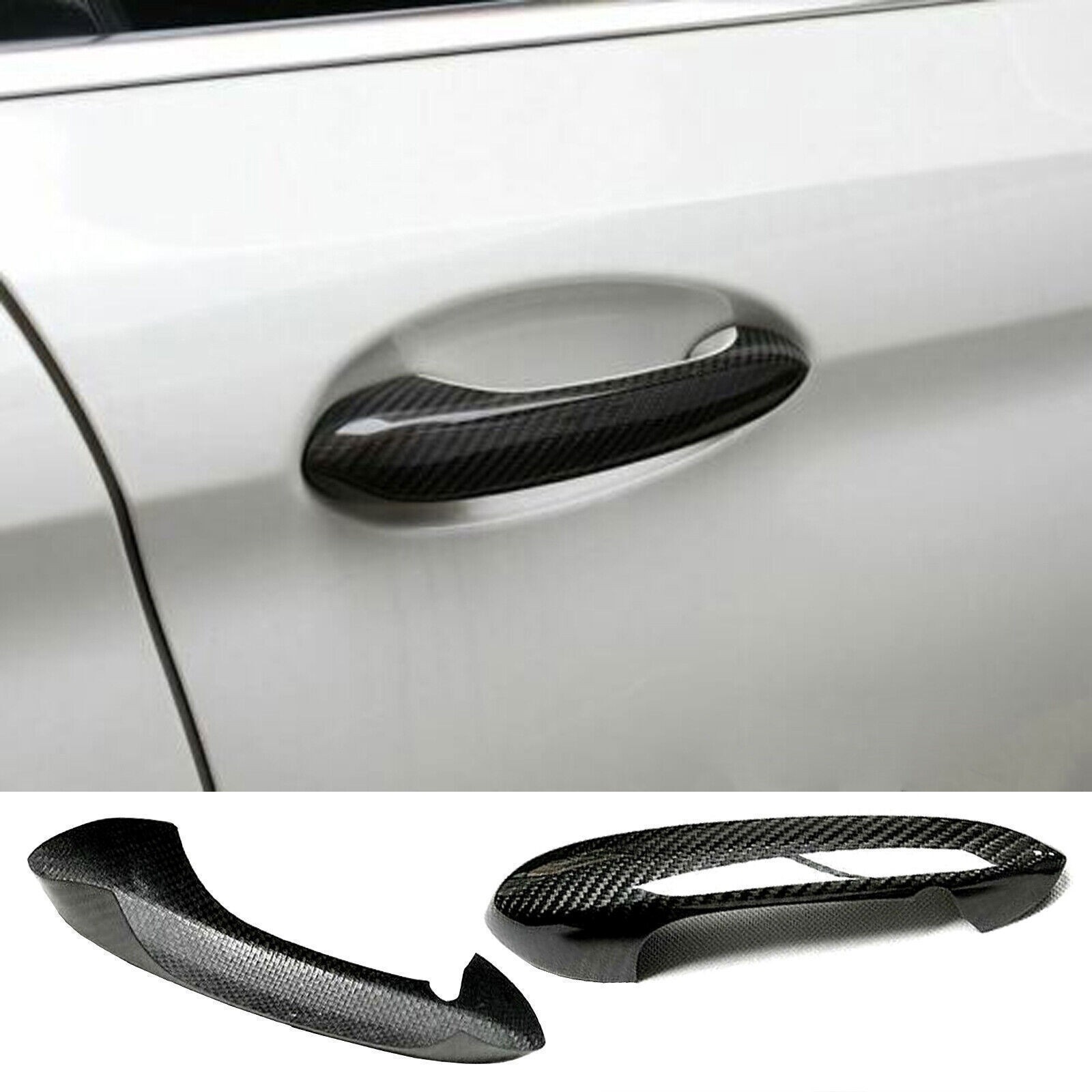 Gloss Real Dry Carbon Fiber Door Handle Cover For 21-24 G29 G22 M4 430i Z4