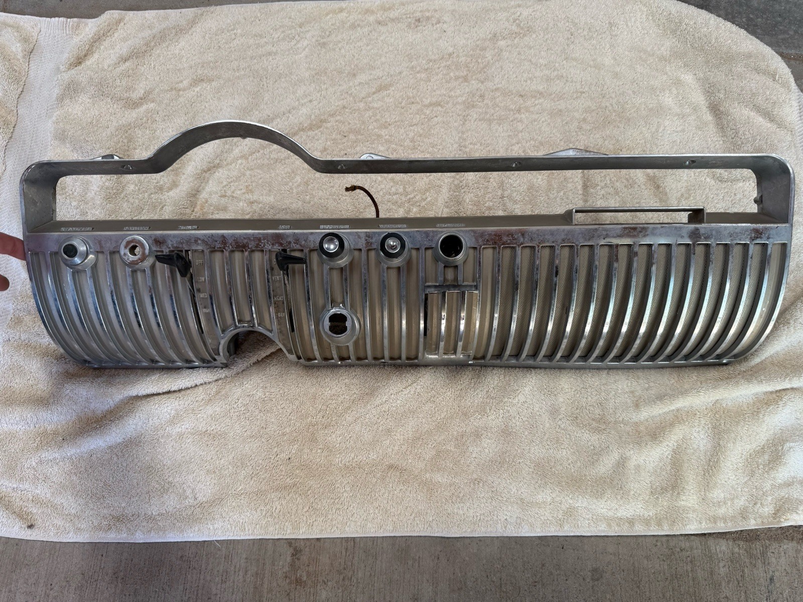 1955 Mercury Montclair Monterey Custom Dash Trim Bezel Heater Controls Panel OEM