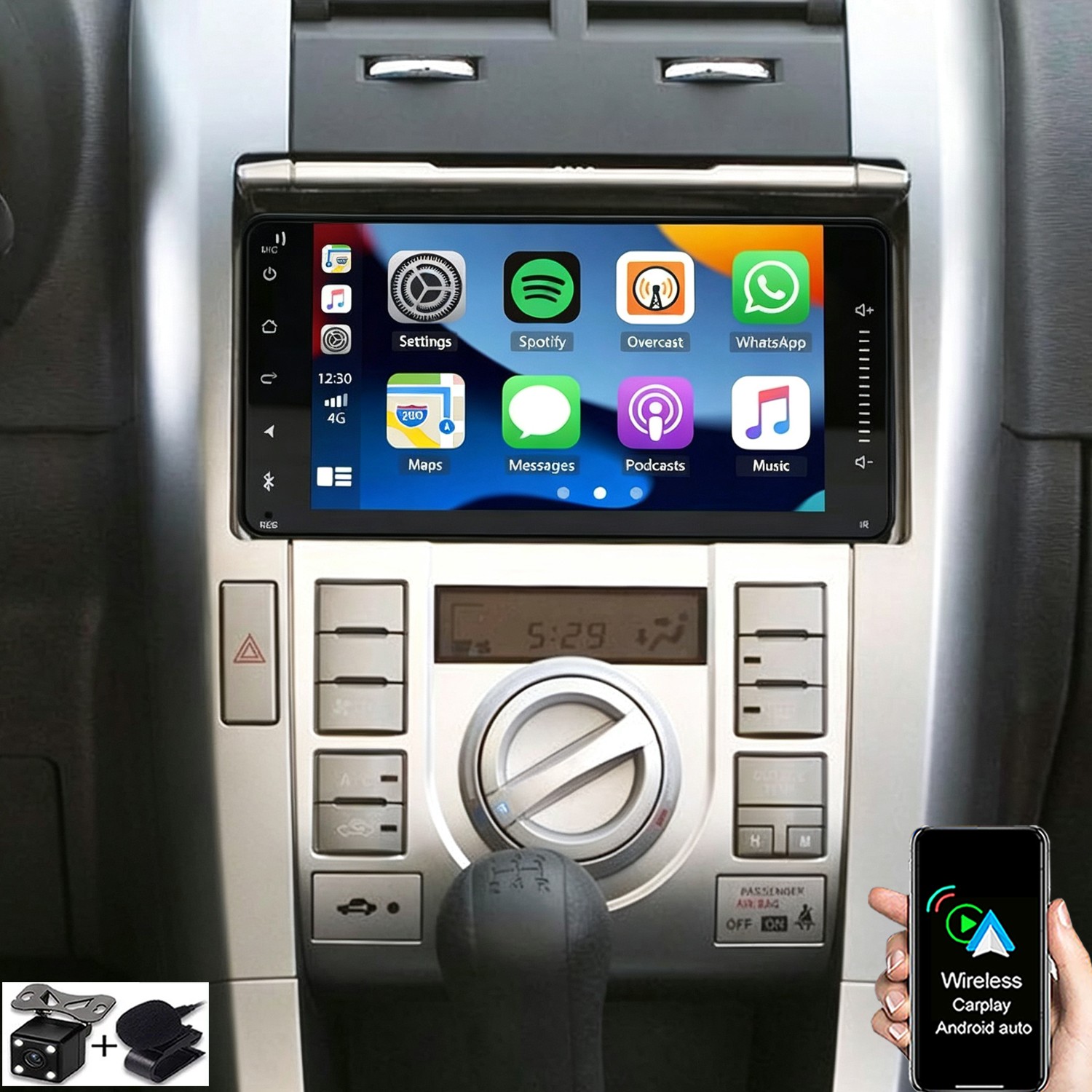 For 2005 2006 2007-2010 Scion tC Android 15 CarPlay Car Stereo Radio GPS AHD Cam