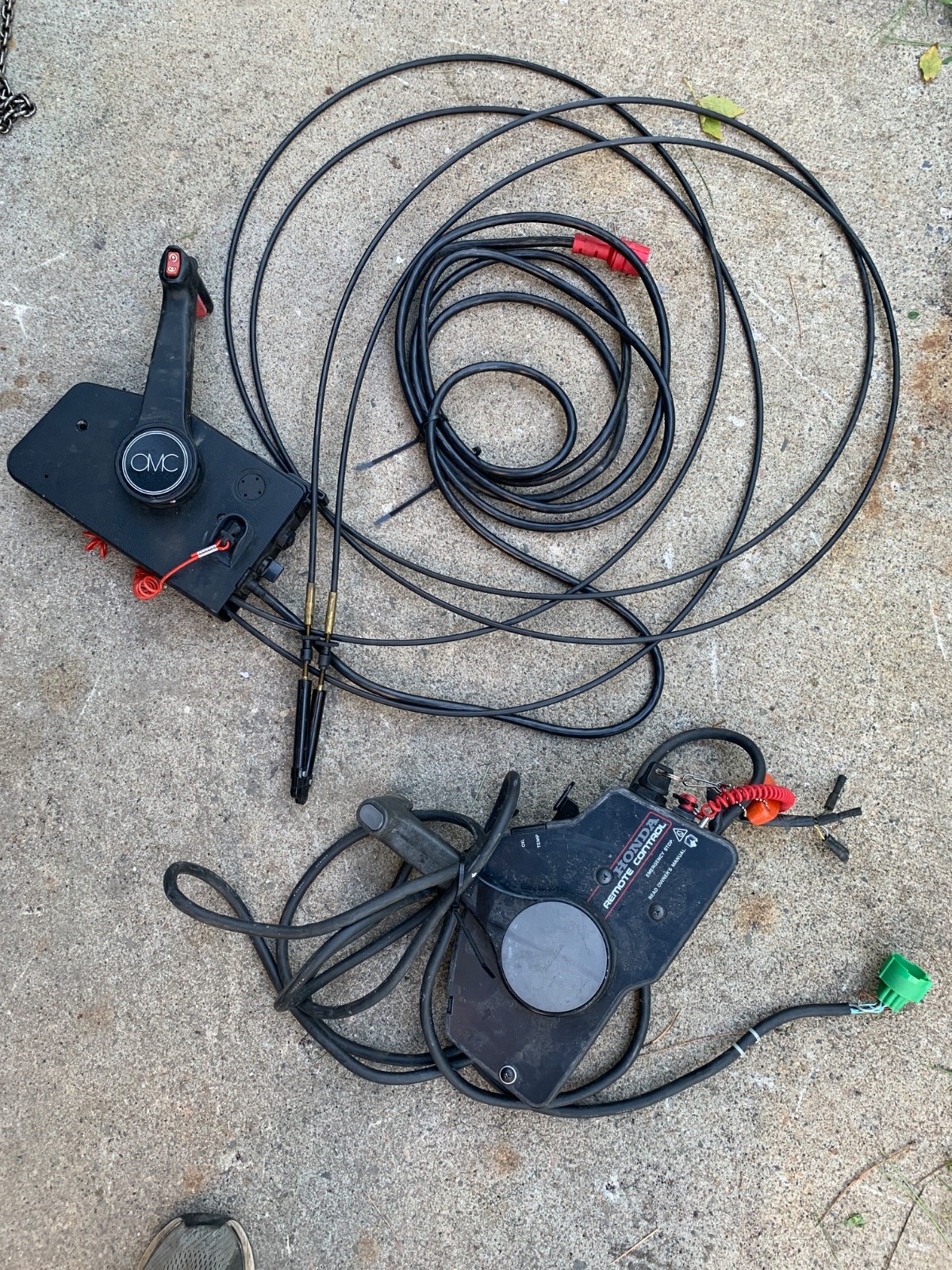 Honda outboard remote control box OMC TRIM TILT CABLES