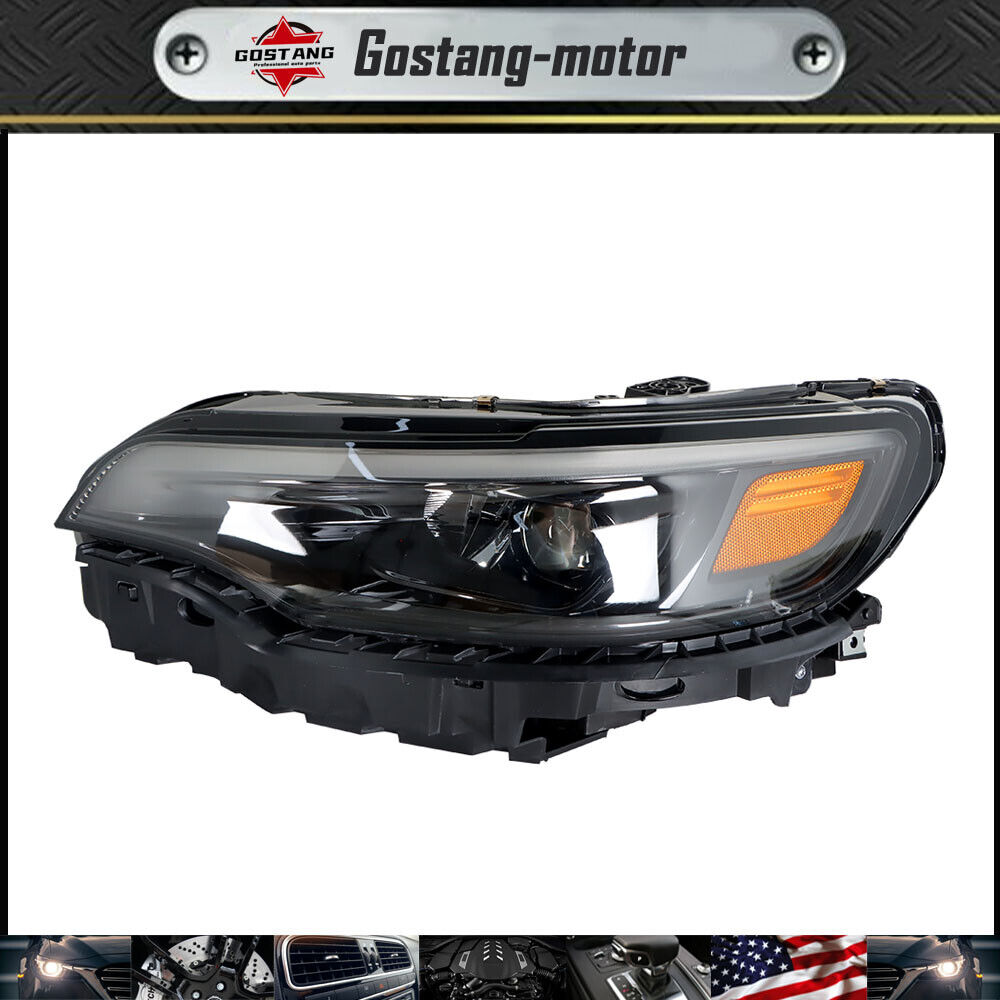 Driver Left Side For 2019-2022 JEEP CHEROKEE LED Headlight Assembly Black Clear