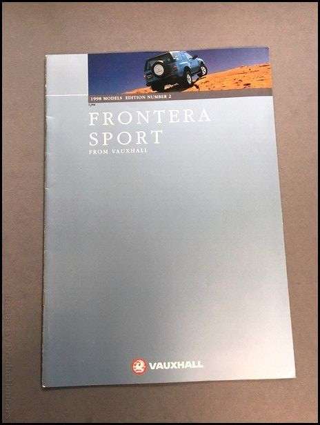 1998 Vaxuhall Frontera Sport 26-page Vintage Car Sales Brochure Catalog