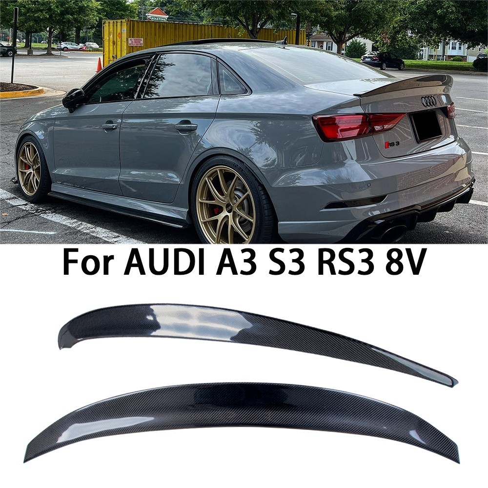 For AUDI A3 S3 RS3 8V Limousine Sedan 2013-2020 Carbon Fiber Trunk Wing Spoiler For AUDI A3 S3 RS3 8V Limousine Sedan 2013-2020 Carbon Fiber Trunk Wing Spoiler