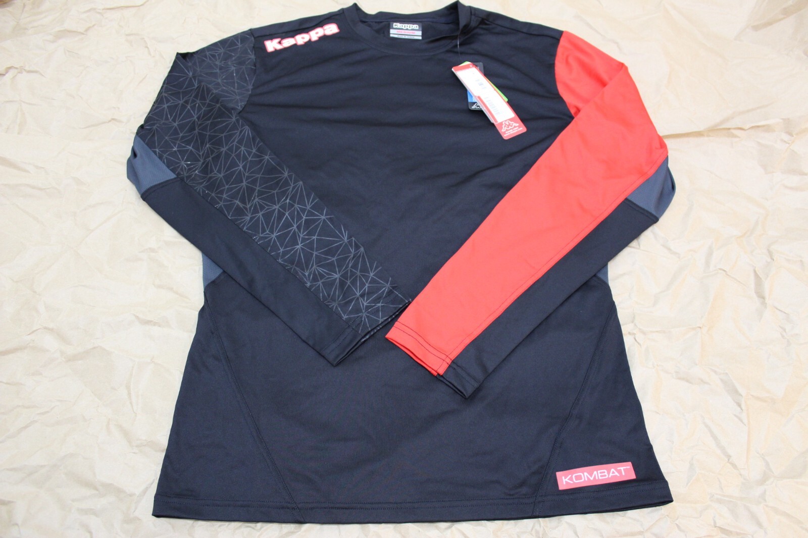 Kappa - Kombat, Quick Dry Long Sleeve, Regular Fit - Black/Red - Med