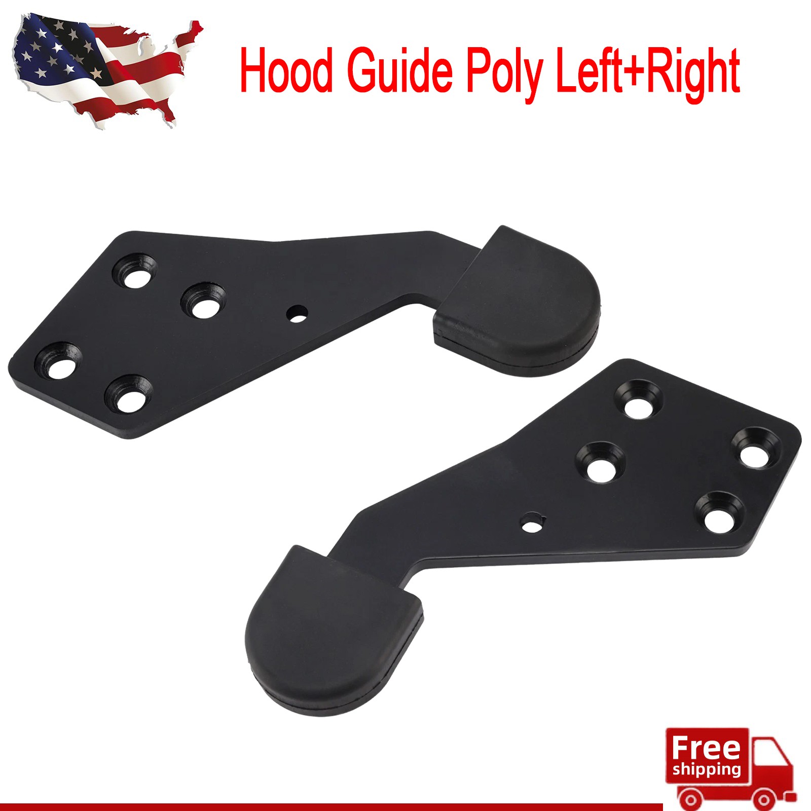 For Select International Trucks New Left+Right Hood Guide Poly HLK2733L HLK2733R
