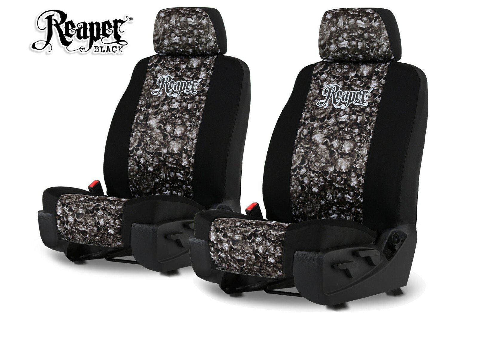 Seat Covers for 2008-2013 Chevy Silverado Skull Camo Neoprene Buckets