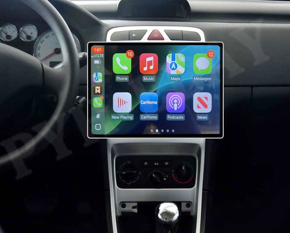 For Peugeot 307 2003-2010 Android 15 Apple Carplay Car Stereo Radio GPS NAVI SWC