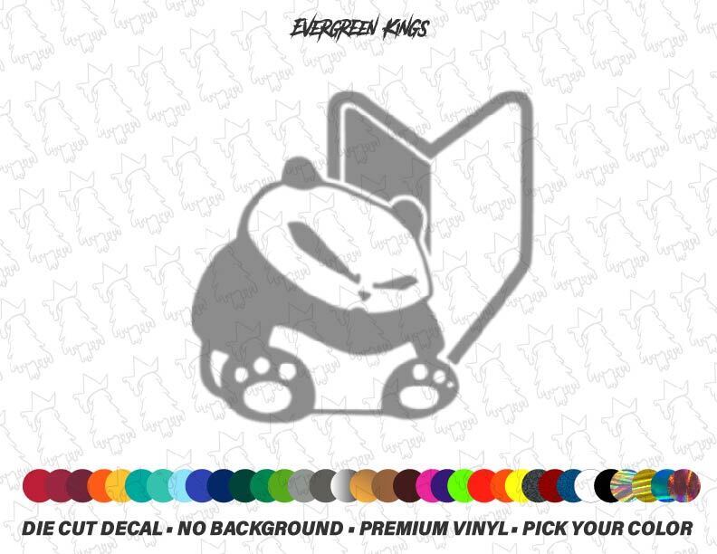 JDM WAKABA PANDA - Decal Sticker Japan JDM Symbol Anime Japanese Pick Your Color