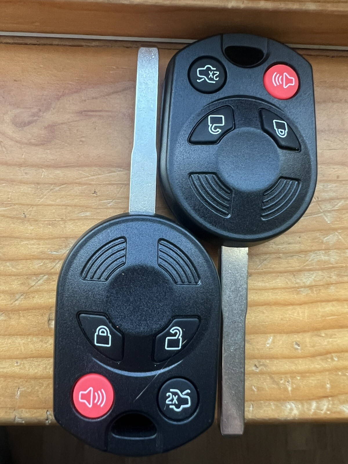 pair 2x 2012-2019 ford focus uncut key blade keyless entry remote fob oem 4 btn